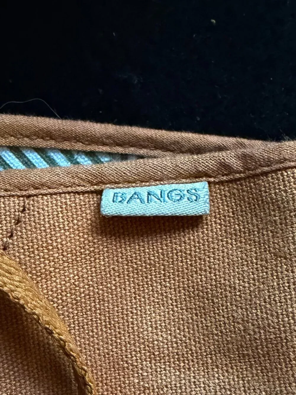 BANGS Mens/Womens Camel-Colored Embroidered Canvas High Top Sneakers